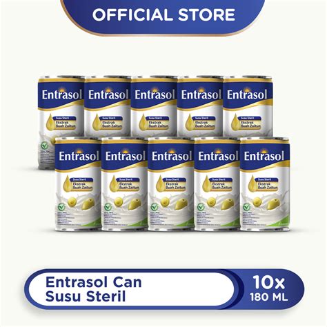 Jual 10 Pack Entrasol Can Susu Steril 180 Ml Shopee Indonesia