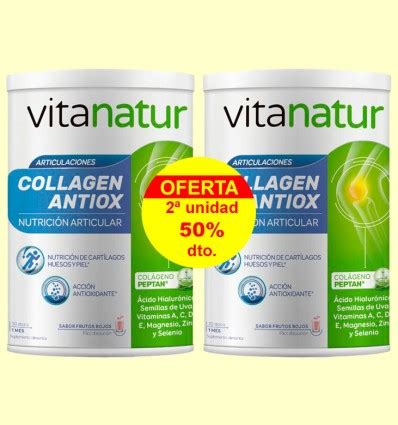 Collagen Antiox Plus Vitanatur Pack 2 X 360 Gramos