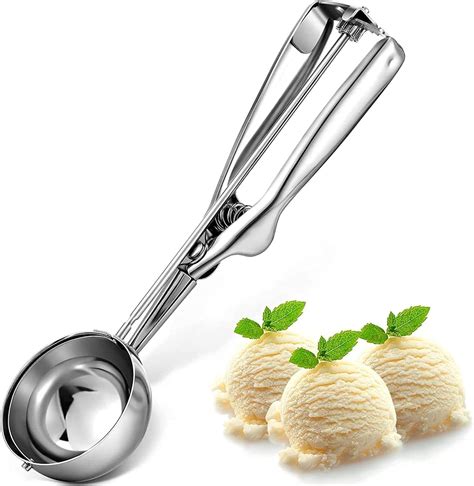 Hellz Kitchen Stainless Steel 6cm Ice Cream Scoops With Trigger