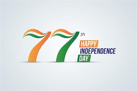 Premium Vector | Happy 77th independence day of India vector Template ...