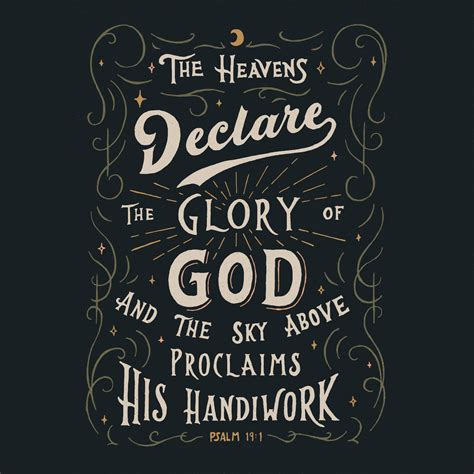 Psalm 19:1 - Bible Verse Design — Scripture Type