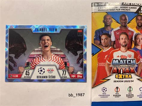 Topps UEFA CL Match Attax EXTRA 2023 2024 23 24 Blue Crystal