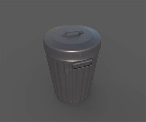 3d Model Trash Can Vr Ar Low Poly Cgtrader