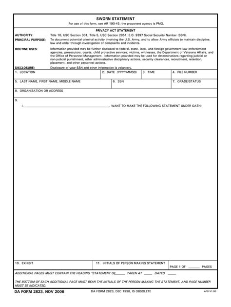 Da Form Fillable Printable Forms Free Online