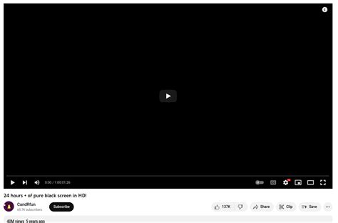Видео чёрного экрана без звука продолжительностью сутки набрало в ...