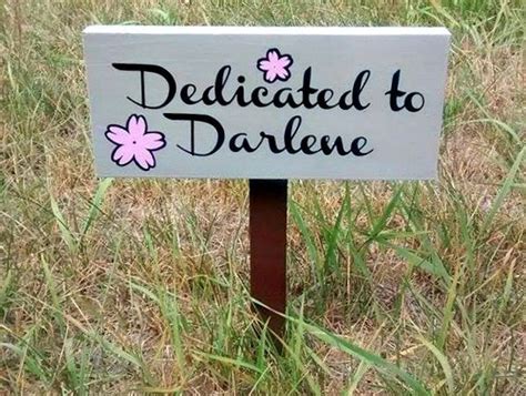 Custom Dedication Sign Custom Memorial Sign Custom Grave Etsy