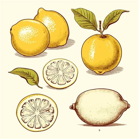 Outlined Yuzu Japanese Citrus Fruit Composition Premium AI Generated