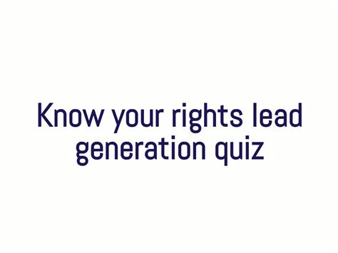 Know Your Rights Leadgen Quiz Free Involve Me Template