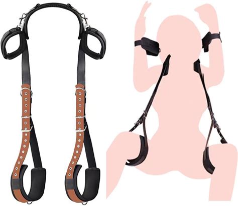 Amazon Sex Strap BDSM Sex Bondage Leather Bed Restraints Kit With Adjustable Wrist For