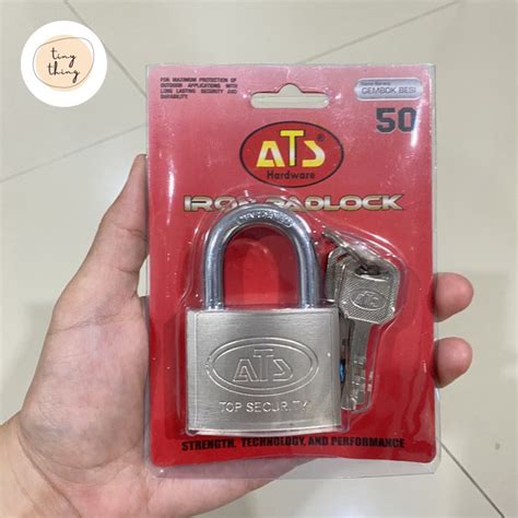 Jual Kunci Gembok Padlock Ats Ori Leher Pendek Panjang Mm