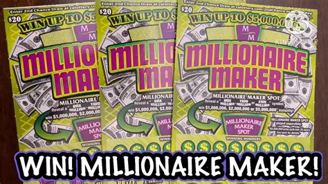 WIN MILLIONAIRE MAKER CA Scratchers YouTube