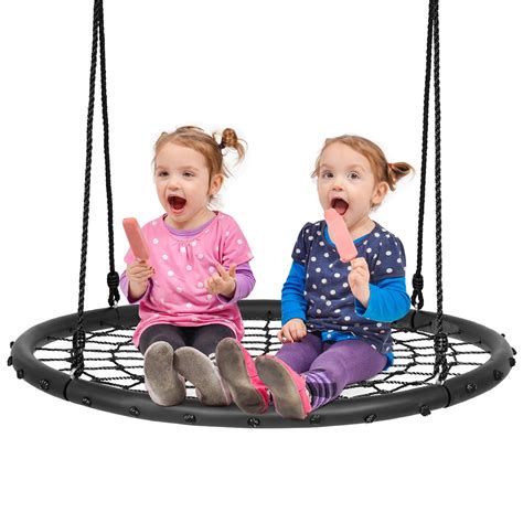 Buy Costway 40 Spider Web Tree Swing Set W Adjustable Hanging Ropes