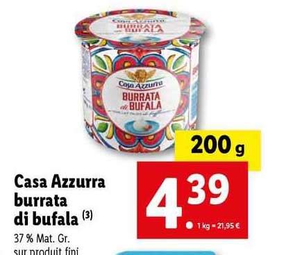 Promo Casa Azzurra Burrata Di Bufala Chez Lidl ICatalogue Fr