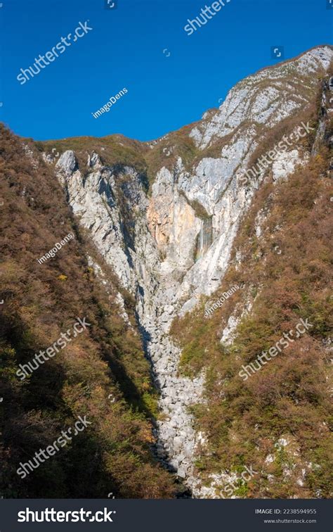 Iconic Boka Waterfall Soca Valley Julian Stock Photo