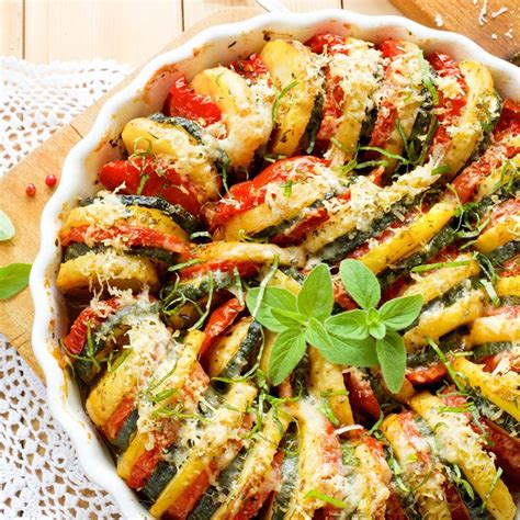 Kartoffel Zucchini Tomaten Gratin Hauptgang Kartoffel Zucchini