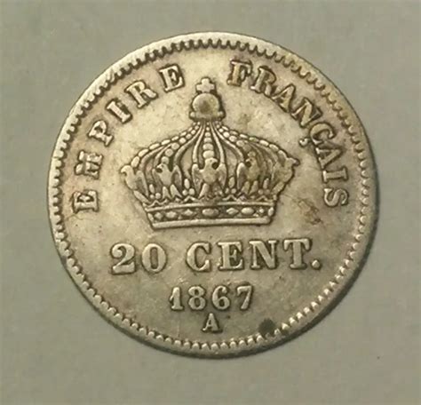 PIÈCE DE 20 centime Napoléon III 1867 A EC EUR 18 00 PicClick FR