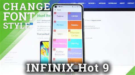 How To Set Up Font Style In Infinix Hot Change Style Of Text Youtube