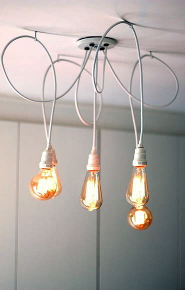 Lustre Pendente Fios Estilo Industrial Branco Fios M