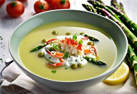 Recette soupe au crabe et asperges Saveurs printanières