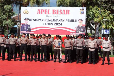 Gelar Apel Polres Batu Siapkan Pengamanan Pemilu 2024