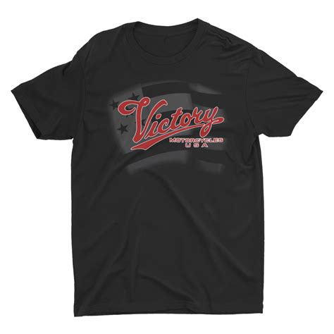 Victory Flag T Shirt Red 8up Kustoms