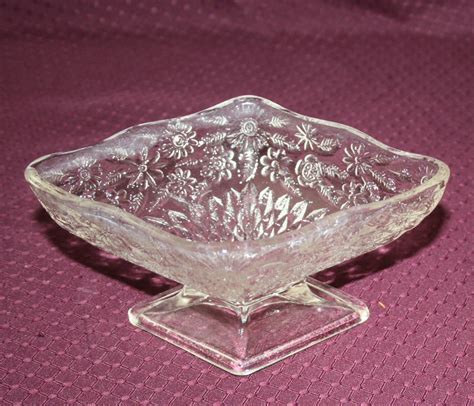 Vintage Diamond Shaped Pedestal Candy Dish