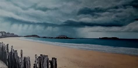 Peinture Grande Plage Du Sillon St Malo