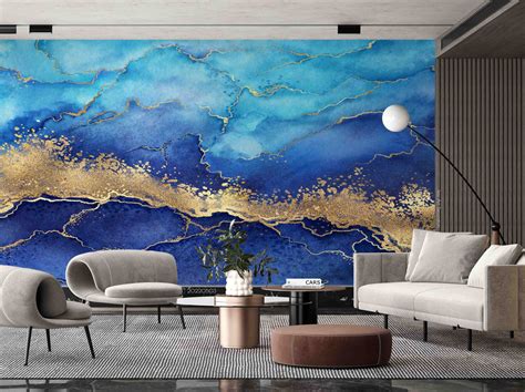 3d Blue Marble Texture Wall Mural Wallpaper Sww 31 Jessartdecoration