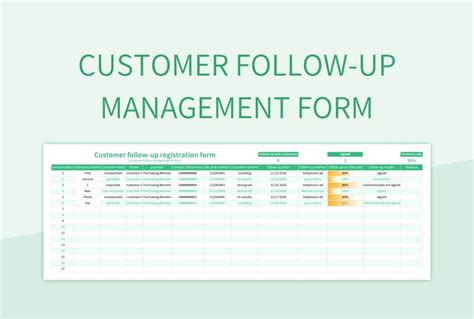 Free Follow Up Templates For Google Sheets And Microsoft Excel Slidesdocs