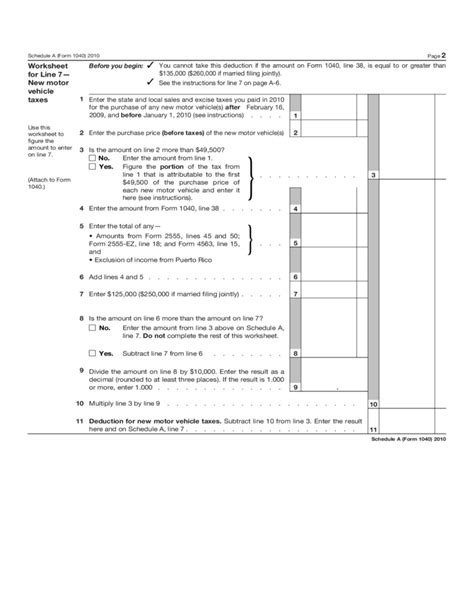 Itemized Deductions - Form 1040 Schedule A Free Download