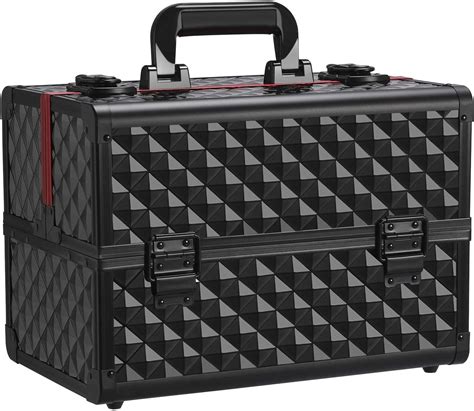 Yaheetech Professional Makeup Box Extra Large Vanity Case With 4 Trays