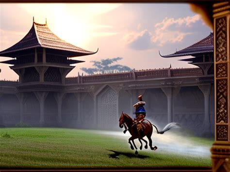 Prince Siddharta Leaving His Palace By Anna H Linen Playground