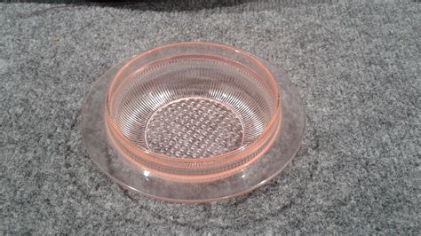 Rare Vintage Pink Depression Glass Homespun Fine Etsy