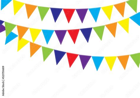 Colorful party flags vector illustration Stock Vector | Adobe Stock