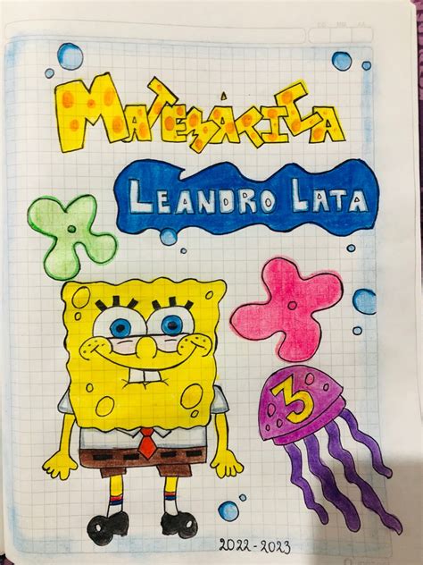 Carátulas para niños Notebook art Spongebob Creative