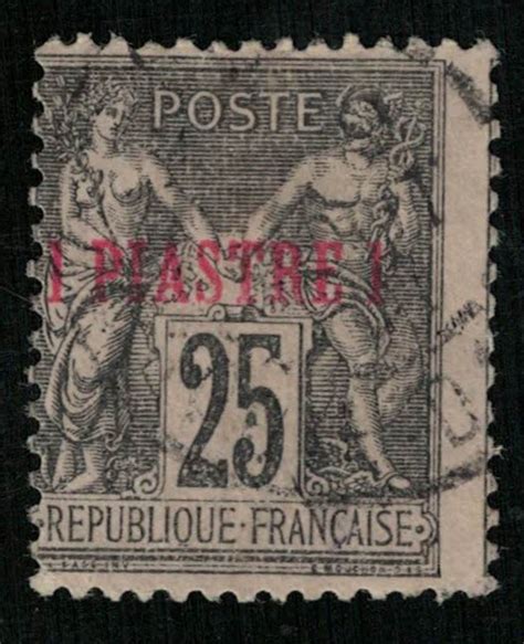 France 25 overprint 1 Piastre 3315 Т Europe France Colonies