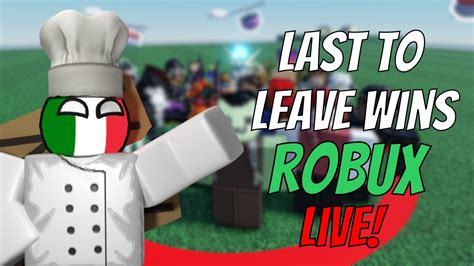 Live 🔴 Last To Leave Wins Robux Pls Donate Donating Robux Youtube