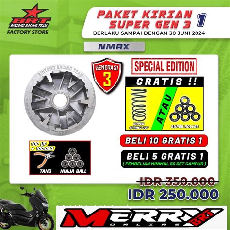 Jual Paket Kirian Super Pully BRT Nmax Old Nmax New Aerox 155 Lexi