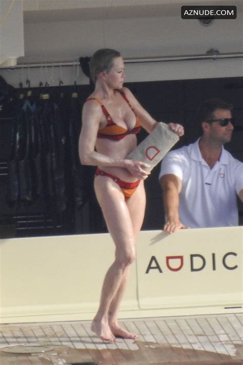 Melanie Griffith Sexy In A Striped Bikini While On Board Of A Luxury Yacht With Friends In Ibiza