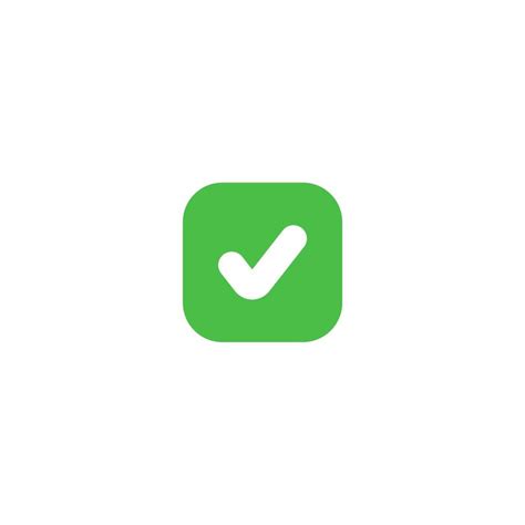 Vector Sign Of The Green Check Symbol Is Isolated On A White Background