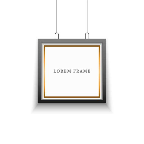 black and gold photo frame mockup design 29720748 Vector Art at Vecteezy