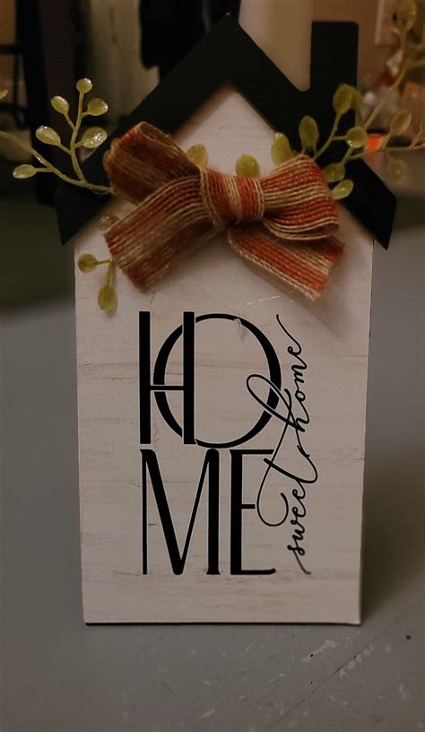 HOME Wooden House Sign Decor - Etsy