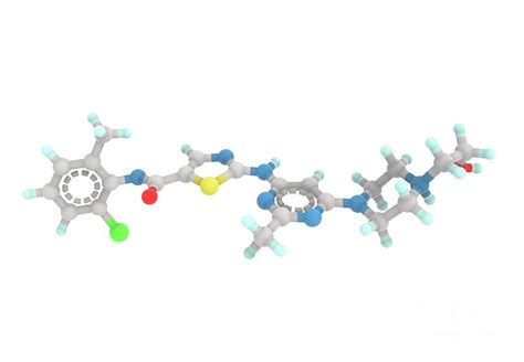 Dasatinib Cancer Drug Molecule Photograph By Ramon Andrade Dciencia