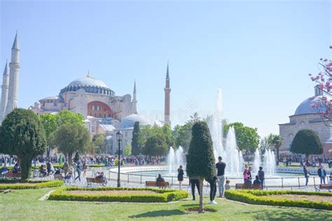 Istanbul Turkey May Panoramic View Of Hagia Sophia Holy