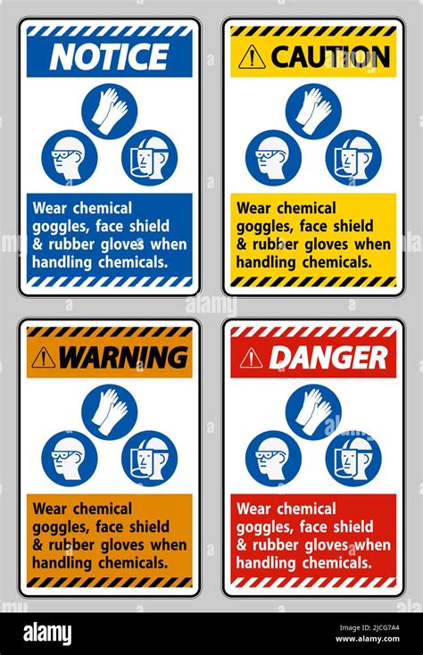 Wear Chemical Goggles Face Shield And Rubber Gloves When Handling