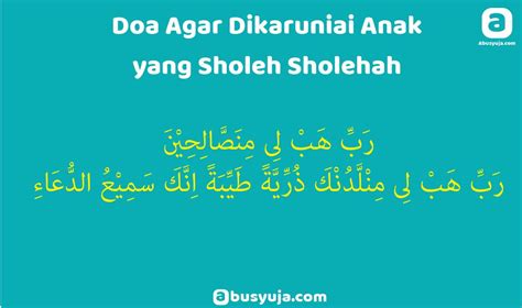 Doa Agar Dikaruniai Anak yang Sholeh Sholehah - Abu Syuja