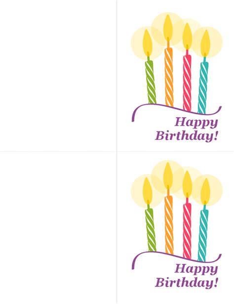 Free Printable Birthday Card Templates Microsoft Create Worksheets