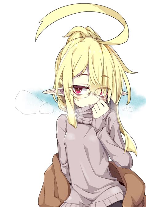 Safebooru 1girl Ahoge Bangs Blonde Hair Blush Closed Mouth Commentary