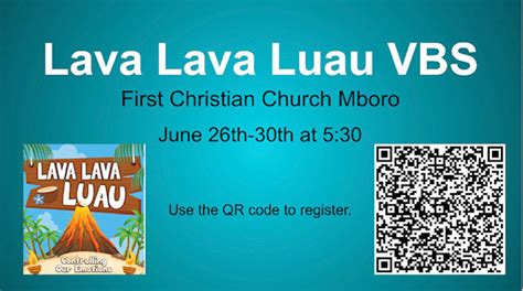 Vacation Bible School 2023 Lava Lava Luau First Christian Chur