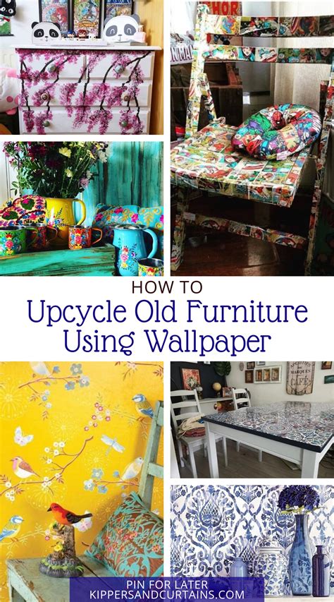 How to Upcycle Old Furniture Using Wallpaper | Wallpaper crafts ...